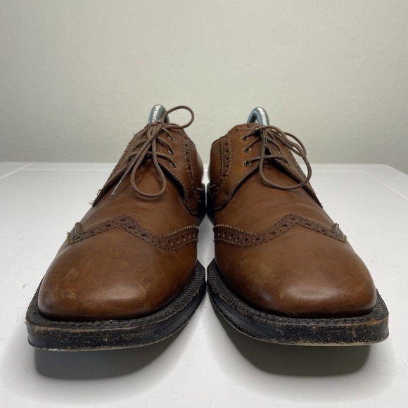 Vintage Salvatore Ferragamo Tramezza Brown Leather Loafers Size 8 1/2 1 D
